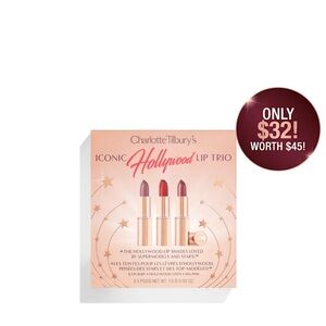 Charlotte Tilbury Iconic Hollywood Lip Trio Limited Edition Kit